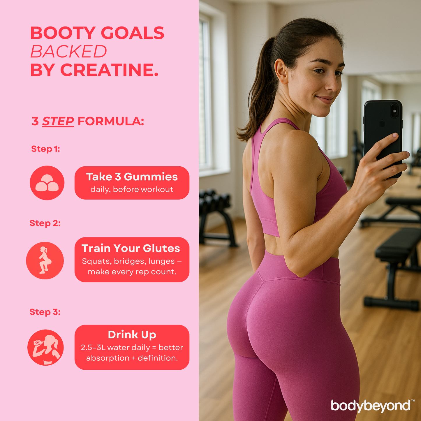 Bootyfier Creatine Gummies for Glute Growth